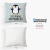 Voatok Funny Penguin Love Decorative Throw Pillow Case, 18 x
