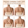 iMucci Camisole Tops for Women Double Lined Scoop Neck Spaghetti