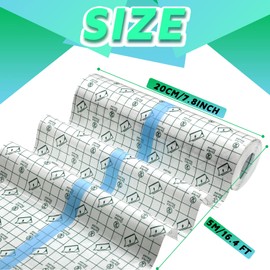 Peritoneal Dialysis Shower Protector Peritoneal Dialysis Belt Waterproof Transparent Dressing Wound Cover Bandage Tape for Swimming Post Surgical Scar Therapy Dressings, 8 x 197 Inches