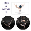 MICGIGI Women's Sterling Silver Planet Moon Necklace Cubic Zirconia Pendant