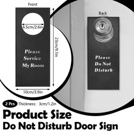 PU Do Not Disturb Sign Executive Quality Door Hanger Perfect for Home, Hotel, Office, Spa, Law Firm, Massage (2)