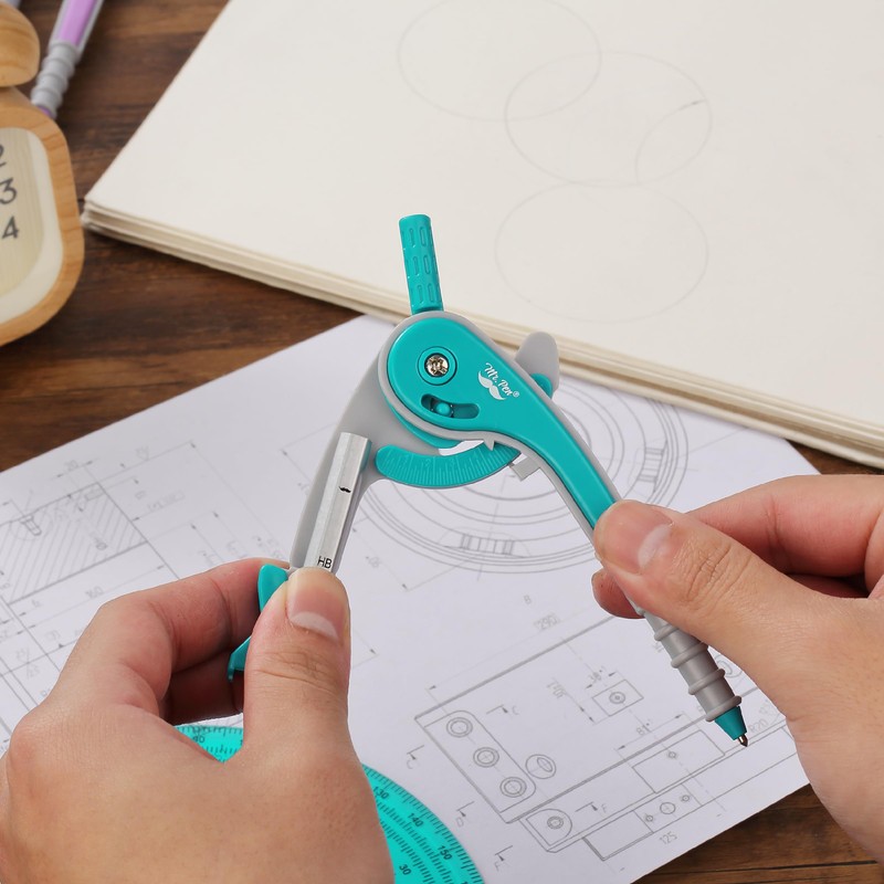 Mr. Pen Mr. Pen- Compass and Protractor Set, Green, Compass