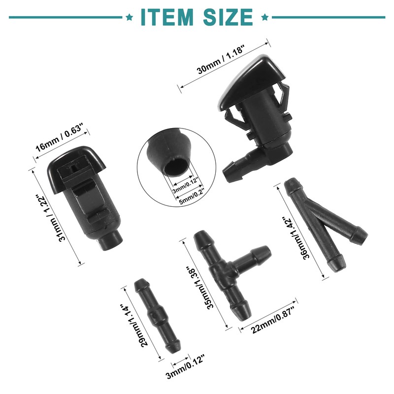 ACROPIX Windshield Washer Nozzle Kit for GMC Compatible with Saturn