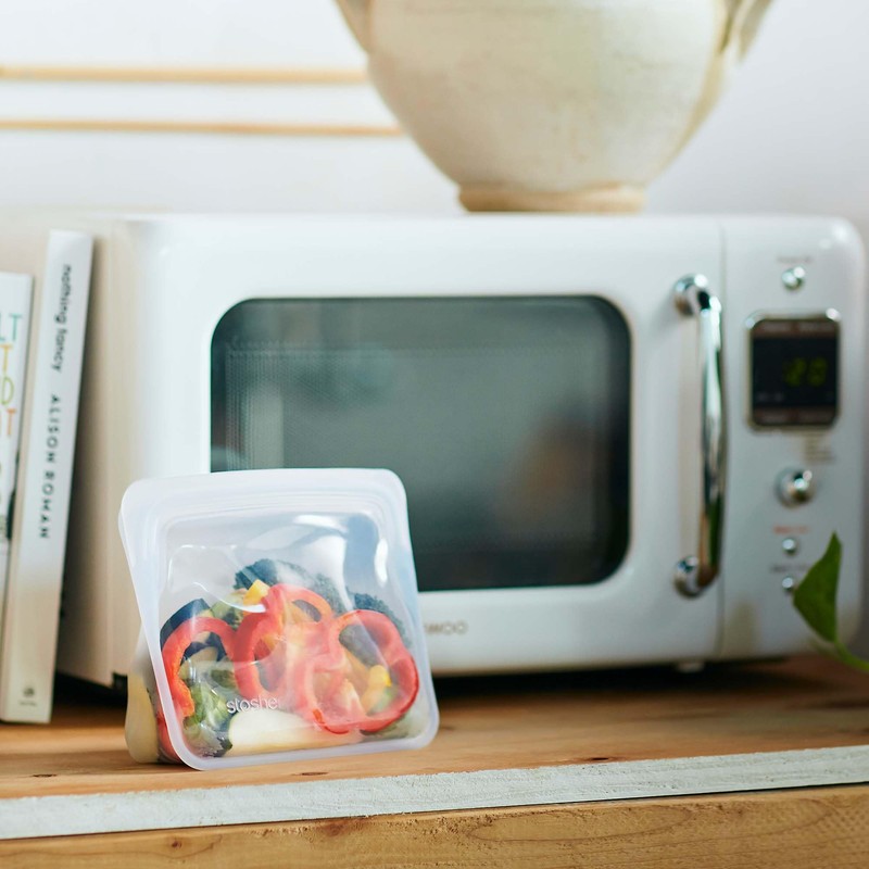 Stasher Reusable Silicone Storage Bag, Food Storage Container, Microwave and