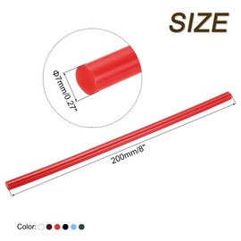 uxcell 6pcs Full Size Hot Glue Sticks for Glue Gun 8-inch x 0.28-inch, 7 x 200mm 6 Colors Black, White, Bright Red, Coffee, Deep Green, Sky Blue