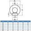 Eisenwaren2000 M8 eyelet nut (10 pieces) - ring nut similar