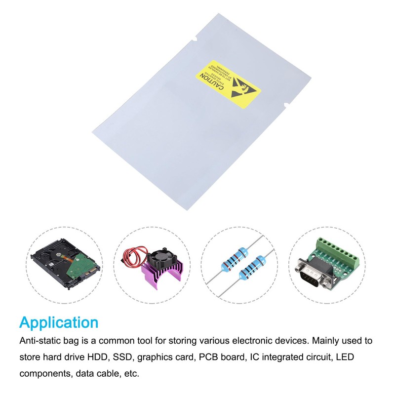 sourcing map Anti Static Bags Shielding Bag 100pcs 2.4x4inch(6x10cm) Open
