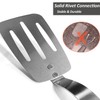 Stainless Steel Spatula, Flexible Metal Slotted Turner for Cast Iron