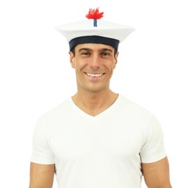 PTIT CLOWN P 'tit clown 17325 Beret Adult Sailor Fabric – White