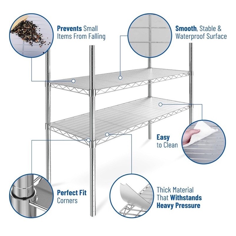 Sterling Shelf Liners For 24" X 48" shelf, Opaque Plastic,