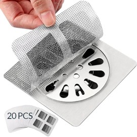 30 Pack, Disposable Shower Drain Hair Catcher Mesh Stickers.Shower Drain Cover Hair,Bathroom, Laundry, Bathtub, Kitchen, Sink, for Human and pet Hair (30)