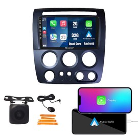 Kunfine Car CarPlay Android Auto Navigation Stereo GPS Radio Reverse Camera Display 9" IPS Touchscreen Headunit Tablet Pad Media Player for Hummer H3 2005-2010, if Applicable Quad Core 2G+32G