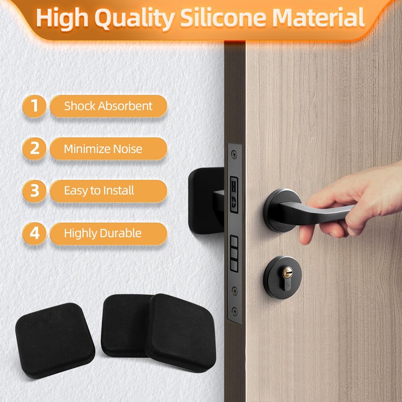 6 PCS Door Stoppers Wall Protector with Strong Self-Adhesive Backing