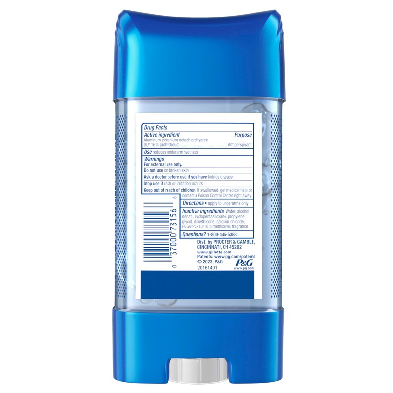 Gillette Antiperspirant and Deodorant for Men, 72hr Sweat & Odor