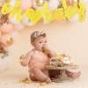 DazzJoy Oh Baby Girlande Luftballons Set,Glitzer Baby Shower Deko,Gold Girlande