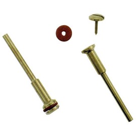 DYNAMIC 12 Piece Set Of Mandrel #2 | 1/8" Complete With Red Washer | 3/32" Screws for Easy Hardware Attachment | Versatile Applications with Secure Grip | Ideal Companion for Rotary Tool Enthusiasts