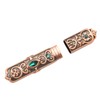 Vintage Needle Case Set Rhinestone Carved Pattern Fashionable Sewing Needles