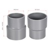 sourcing map PVC DWV Reducing Coupling Schedule 40 Gray 63mm