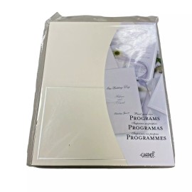 Gartner Studios NEW Gartner Studios Ivory Pearl 50-count Program Paper Wedding Event