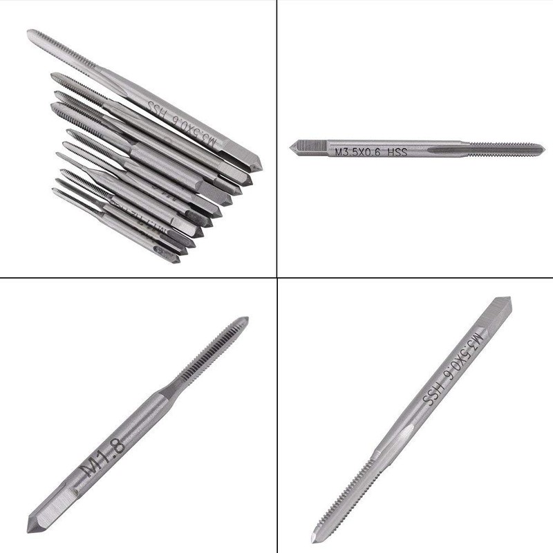 Akozon Machine Tap Screw Tap Set of 10 Mini M1