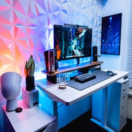 6-Pack 3D Wall Panels Diamond Textured Wall Tiles PVC Waterproof 11.8 * 11.8IN 3D Wall Panel for Gaming Room,Living Room,Kitchen,Washroom and more