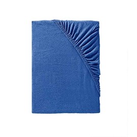 Fitted Sheet 140 x 200 cm up to Flat Sheet 160 x 200 Mattress Size - Mako Jersey Fitted Sheet in Royal Blue - Ideal Bed Sheet for a Beautiful Duvet Cover