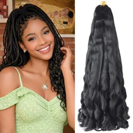 French Curl Braiding Hair Extensions 14 Inch pre stretched Braiding Hair