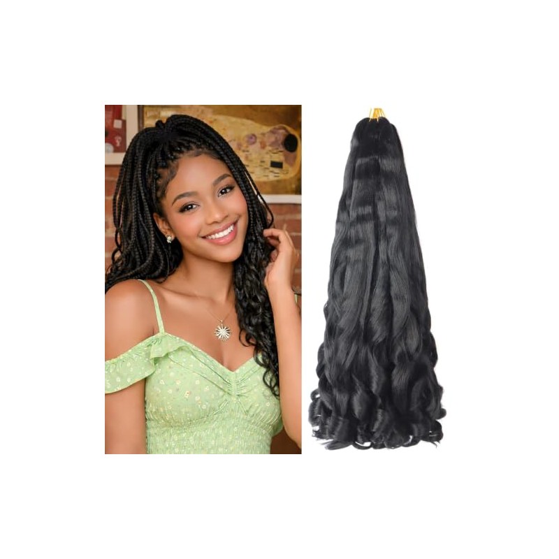 French Curl Braiding Hair Extensions 14 Inch pre stretched Braiding
