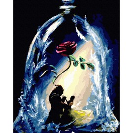 LukFun Paint by Numbers for Adults, DIY Oil Painting by Numbers Kit, Flower Craft Painting on Canvas, 40 x 50 cm (Magic Rose, without Frame)