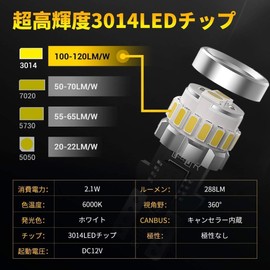 T10 LED, White, Explosive Light, Built-in Canceller, Short Circuit Protection, Vehicle Inspection Compatible, Non-Polarity, Position Lamp, License Plate Light, Room Lamp, Heavy Duty, High Brightness,