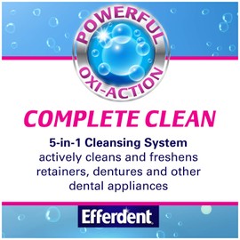 Efferdent Denture Cleanser Tablets, Complete Clean, 102 Tablets