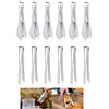 12 Pcs Premium Small Serving Tongs,Mini Stainless Steel Appetizer Tongs,Tiny