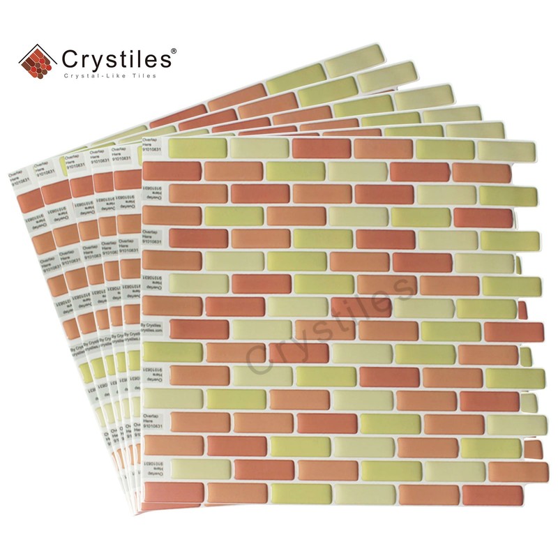Crystiles Peel and Stick DIY backsplash Tile Stick-on Vinyl Wall