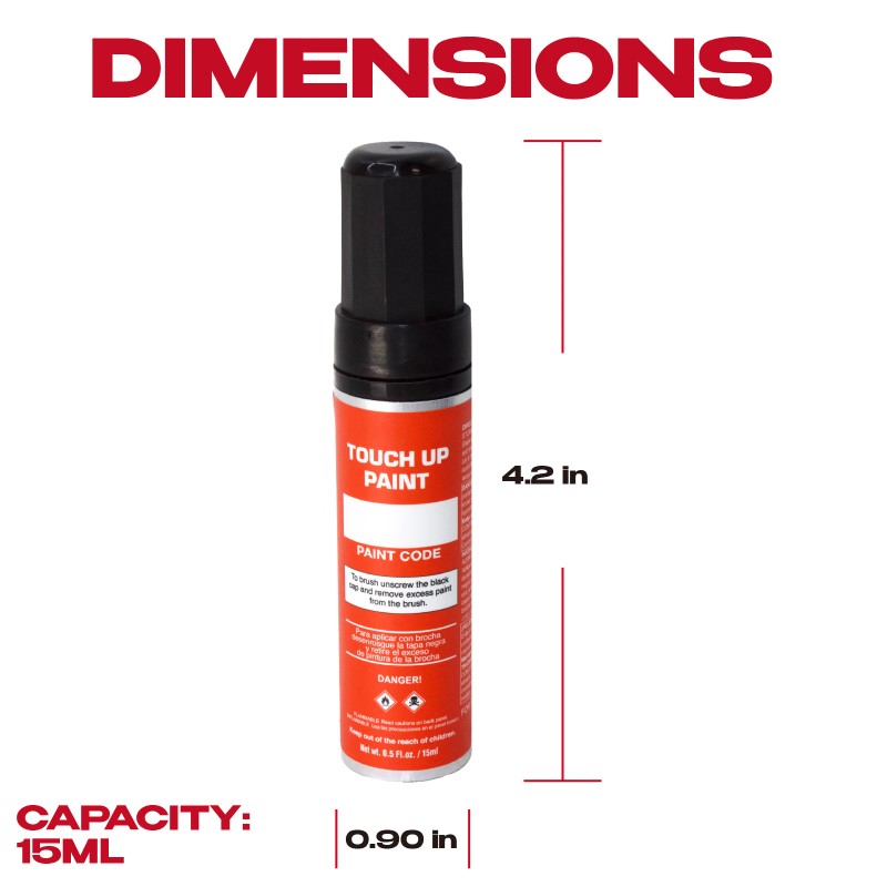 15ml Fillable Aluminum Touch Up Paint Bottles with Brush –