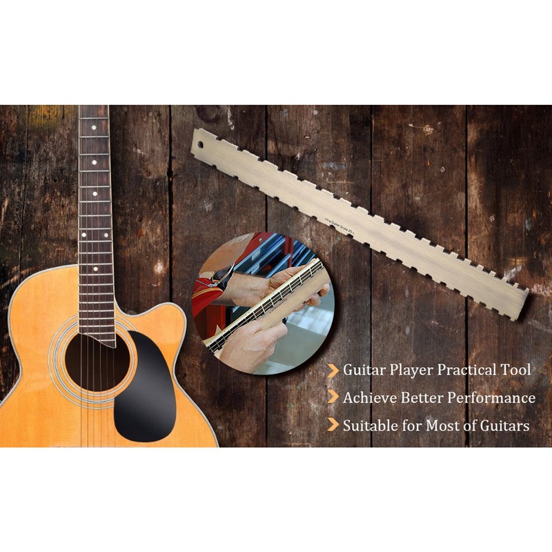 Practical 24.75 Notched Fret Board Straight Edge Luthiers Tool for