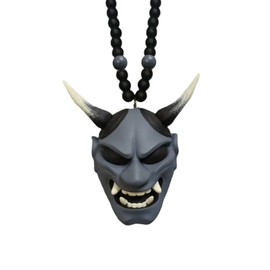 Mrisata Car Hanging Pendant with Samurai Hannya Japanese Oni Helmet Car Rear View Mirror Charm Fashion Pendant Car Decoration Auto Ornament Hang Charm Accessories (9)
