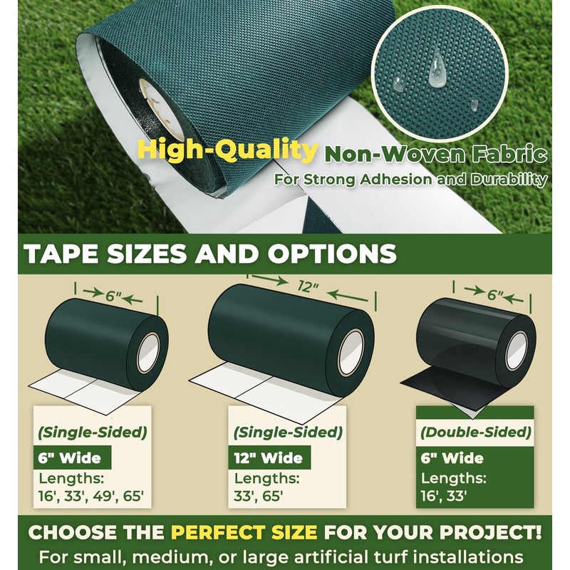 Double Sided Artificial Grass Turf Seam Tape 6" x 16'