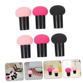 WOONEKY 6PCS Mushroom Makeup Blending Sponges Dual Use Wet Dry Makeup Sponges for Foundation Eye Shadow Soft Cosmetic Applicators for Girls for Beauty Enthusiasts