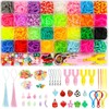 LIASDIVA 2500+ Loom Bands Set, 32 Colours Loops Elastics with