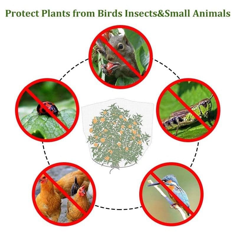 Agfabric Bird Netting 39" Hx39 W Garden Netting Insect Pest