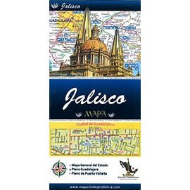 Jalisco, Mexico, State and Major Cities Map (Spanish Edition)