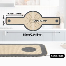 Ponpon 2Pcs Silicone Bread Sling for Dutch Oven, Reusable Bread Mat for Bread Oven, Non-Stick Bread Sling with Long Handle Sourdough Accessories