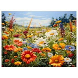 Diamond Painting Flowers, Diamond Painting Kits for Adults Flowers, DIY Flowers Diamond Art Peinture Diamant for Gifts and Home Wall Decor 12x16 Inch