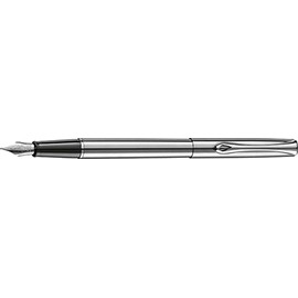 Diplomat Traveller Fine Steel Nib Fountain Pen - Stainless Steel