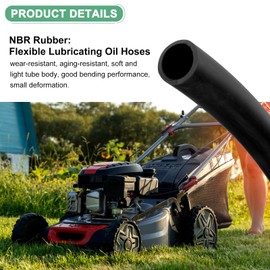 M METERXITY Lubricating Oil Hoses, 19mm ID x 25mm OD 6.56FT Rubber Tubing Hose Pipe for Irrigation/Small Equipment/Outdoor/Garden Water Tubing [Black]