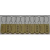 Plastic Padlock Security Seal with Large Shackle Metal Wire (Gold,