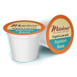 Mitalena Signature Blend 96 ct. Organic Low Acid Coffee Pods - Compatible with Keurig Coffee Maker - 100% Arabica