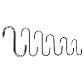 Butcher Hooks, Meat Hooks, Smoking Hooks, Wild Hooks, Stainless Steel Hooks, Stainless Steel Trout Hooks, S Hooks, Choice of 120/5 mm, Piece: 10 Pieces