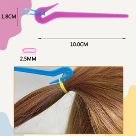 Herramienta para Cortadores Banda Cabello Elástica - Herramienta para Quitar Banda Cabello Elástica, Coletas Cortadores de Banda Elástica para el Pelo (4 PCS+1000 PCS Ligas Cabello Multicolor)