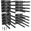 LEOPO Black 32-Pack 6 inch Floating Shelf Brackets, Hidden Shelf